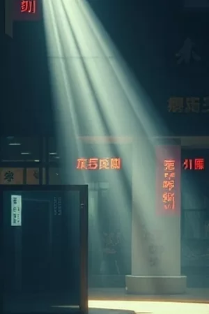 迷路面包店剧照：深夜亮着暖灯的小面包店门口