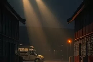 山月记事本剧照：山间小屋窗台上的记事本与月光