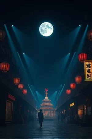 深海回声室剧照：深蓝色水下舱体与悬停的探照灯